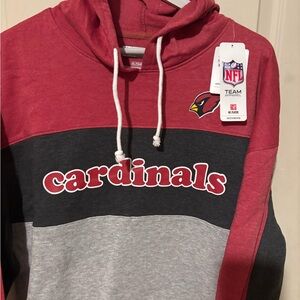 NFL Cardinals Red and Gray Women's hoodie